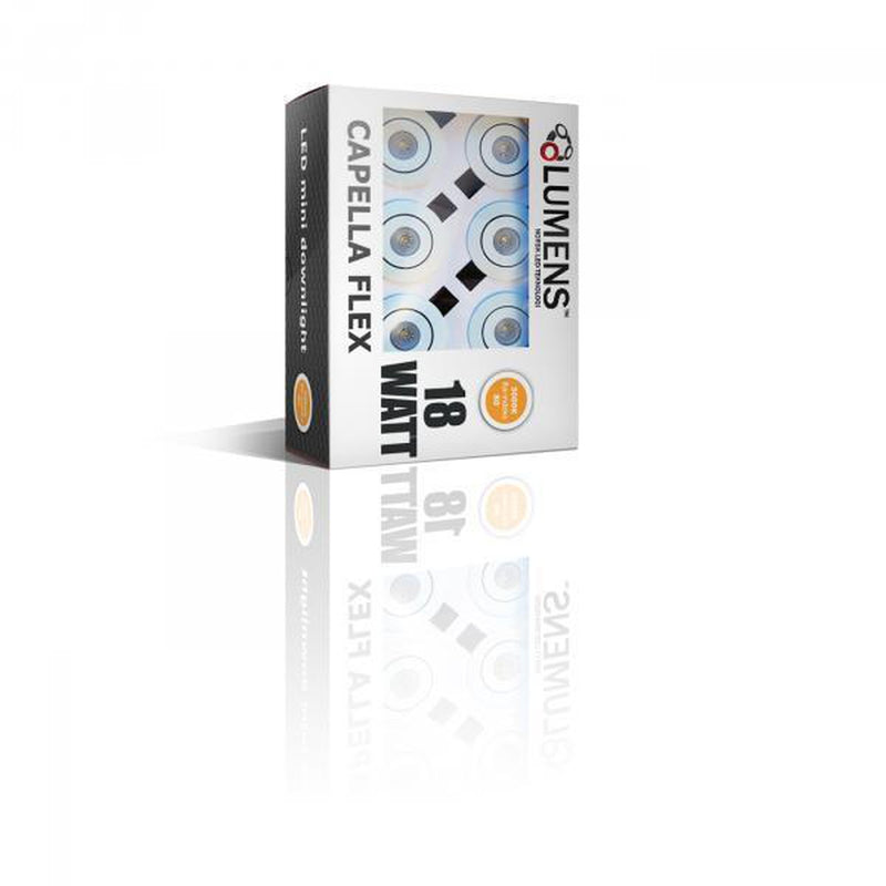Capella flex 6x3W T-097 Mini LED-downlight sett hvit-Downlight lavtbyggende-Lumens-3230160-Lightup.no