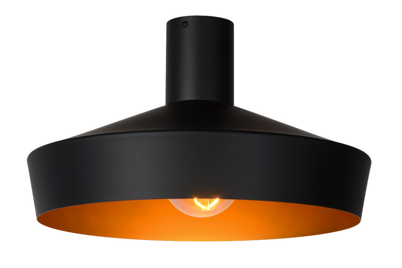Cardiff taklampe 40 cm Svart/gull-Taklamper-Lucide-LC30187/40/30-Lightup.no