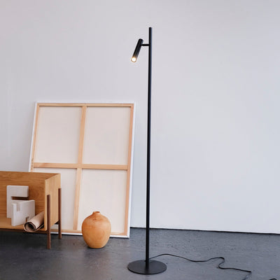 Carlo enkel gulvlampe LED - Svart-Gulvlamper-Dyberg Larsen-DL-9020-Lightup.no