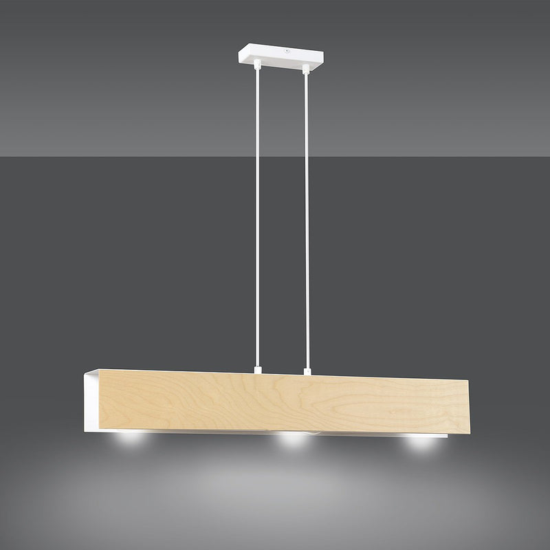 Carlo takpendel 72 cm - Hvit/Trefarget-Takpendler-Emibig-611/3-Lightup.no