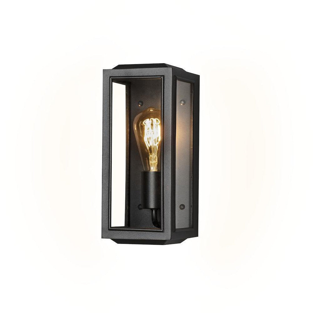 Carpi vegglampe utendørs IP44 - Svart/Klart glass-Utebelysning vegg veggskjold-Konstsmide-Svart / Klar-7348-750-Lightup.no
