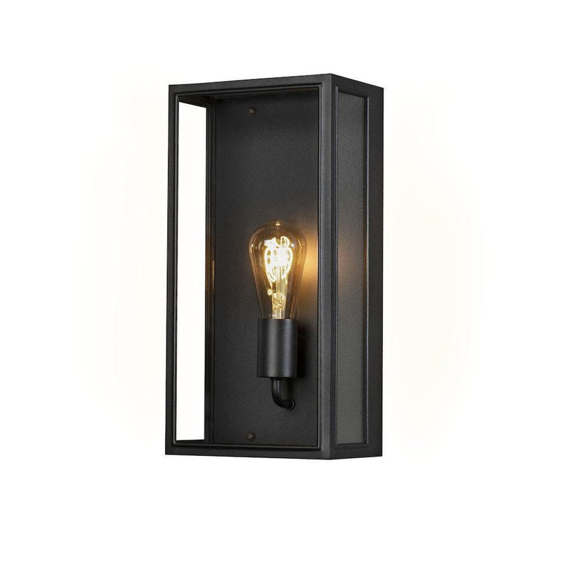 Carpi vegglampe utendørs IP44 - Svart/Klart glass-Utebelysning vegg veggskjold-Konstsmide-7349-750-Lightup.no