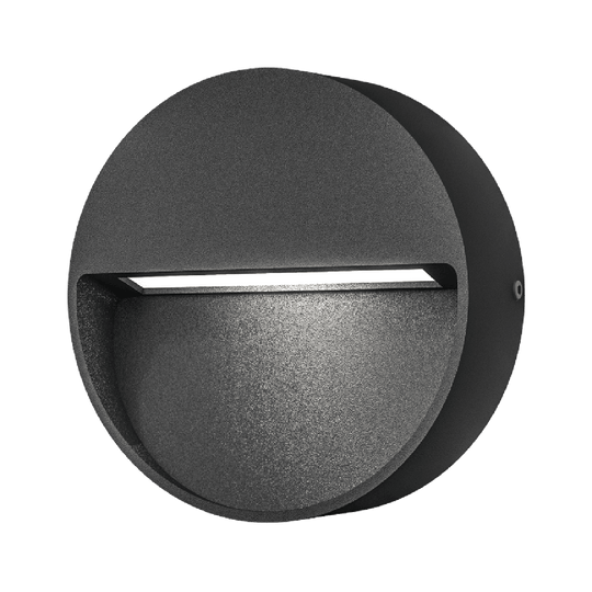 Chara round vegglampe utendørs IP54 - Mørk grå-Utebelysning vegg veggskjold-Norlux-Grå-2495-45-7-Lightup.no