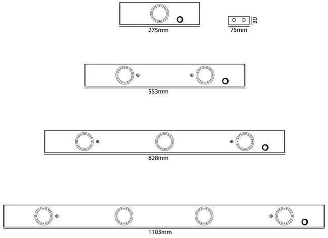 Chef pluss hvit 2 x 5W LED 2700K-Kjøkkenbenk belysning-Sg Armaturen As-Hvit-3200731-Lightup.no