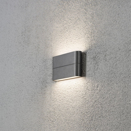 Chieri 2x6W vegglampe - Mørk grå-Utebelysning vegg opp og ned-Konstsmide-Grå-7973-370-Lightup.no