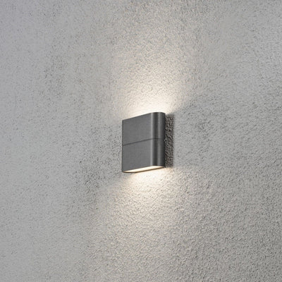 Chieri vegglampe 2x3W LED - Mørk grå-Utebelysning vegg opp og ned-Konstsmide-7972-370-Lightup.no