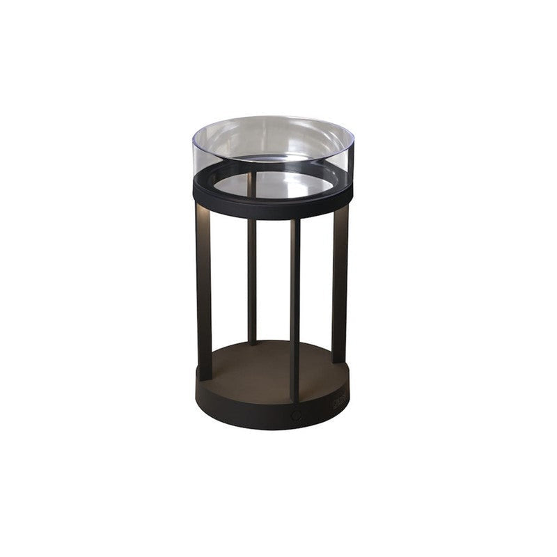 Chieti lanterne bord/gulv 25 cm IP54 oppladbar - Grå-Utebelysning Hagebelysning-Konstsmide-7821-300-Lightup.no