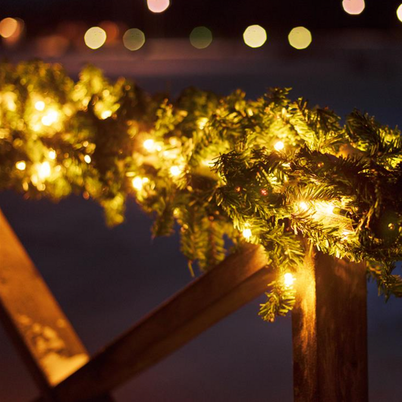 Chrissline Garland 100 lys 5 meter - Ekstra varmhvit-Julebelysning juletrelys ute-Marksløjd-704811-Lightup.no