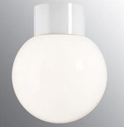 Classic Glob blankt opal glass 180 mm IP54 - Hvit-Taklamper-Ifø Electric-6041-540-10-Lightup.no