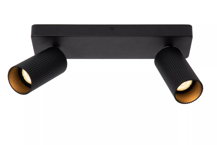 Clubs takspot 2-lys-Taklamper-Lucide-Svart-LC09939/02/30-Lightup.no