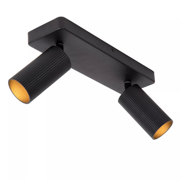 Clubs takspot 2-lys-Taklamper-Lucide-Svart-LC09939/02/30-Lightup.no