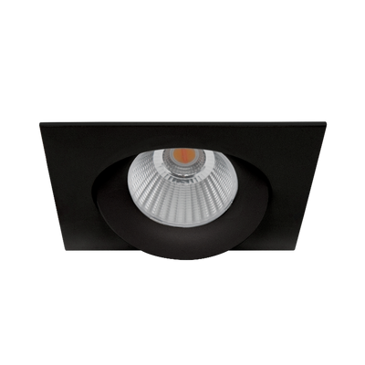 Cobra 360° Rotatable Square downlight 8W 2000-3000K Dim2Warm - Svart-Downlight lavtbyggende-Norlux-6627-D2W-38-2-Lightup.no