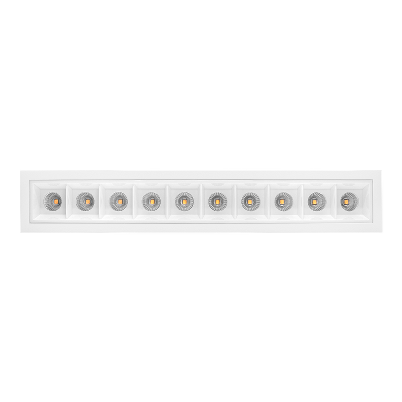 Cold 10 lavtbyggende downlight 10x2W 2700K uten driver - Hvit-Downlight lavtbyggende-Norlux-1112-30-3-Lightup.no