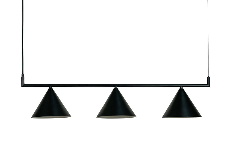 Cone takpendel 3 lys - Svart-Takpendler-Dyberg Larsen-DL-7240-Lightup.no