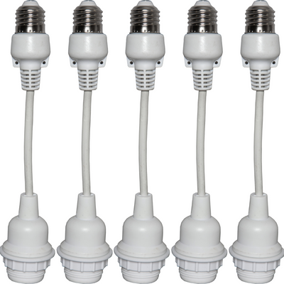 Connecta lampeholder nedheng 5 pakning - Hvit-Connecta-Star Trading-418-56-Lightup.no