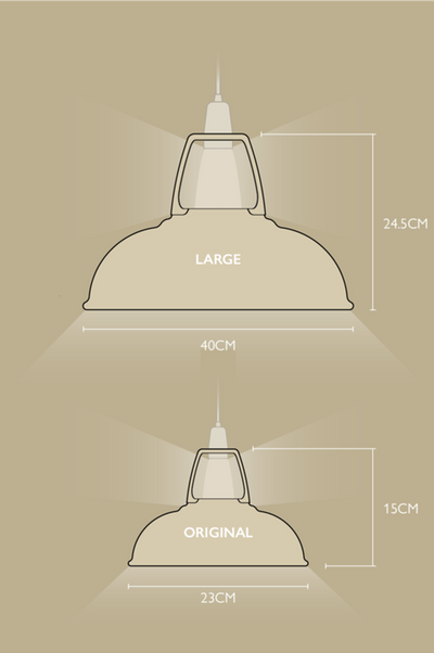 Coolicon Large 1933 Design takpendel E27 - Classic Cream - Porselen oppheng-Takpendler-Coolicon-CL02-CRM+SK02-E27-POR-Lightup.no