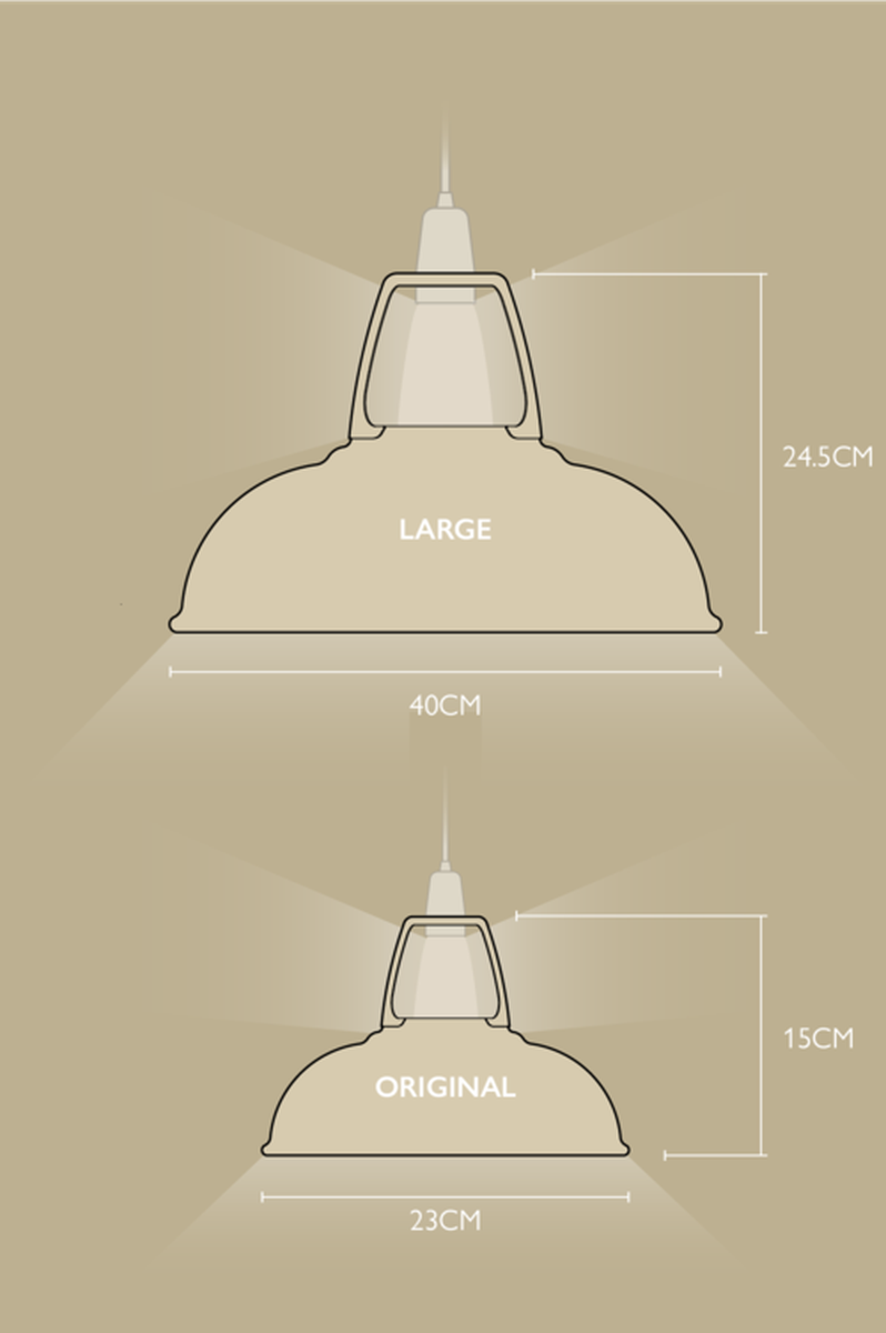 Coolicon Large 1933 Design takpendel E27 - Classic Cream - Porselen oppheng-Takpendler-Coolicon-CL02-CRM+SK02-E27-POR-Lightup.no