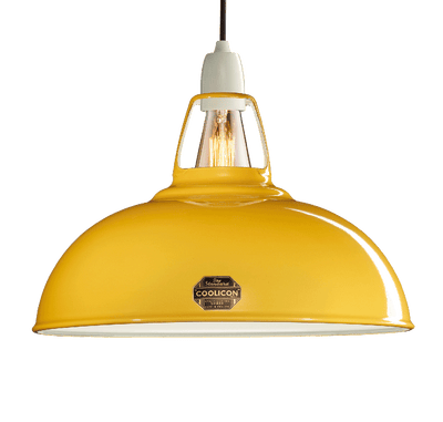 Coolicon Large 1933 Design takpendel E27 - Deep Yellow - Porselen oppheng-Takpendler-Coolicon-CL02-YEL+SK02-E27-POR-Lightup.no