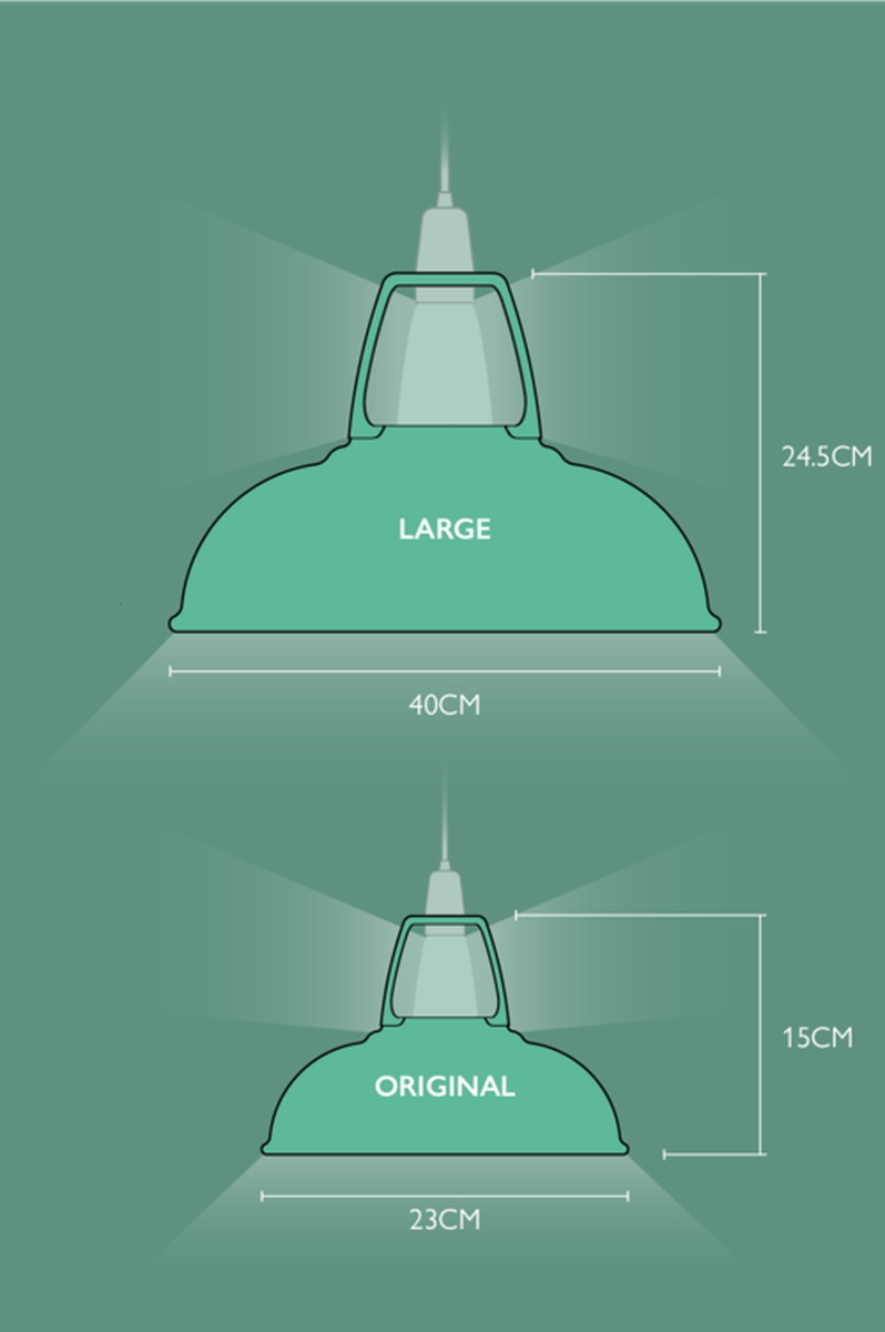 Coolicon Large 1933 Design takpendel E27 - Fresh Teal - Porselen oppheng-Takpendler-Coolicon-CL02-TEL+SK02-E27-POR-Lightup.no