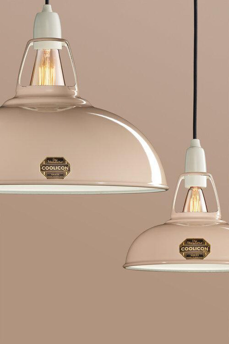 Coolicon Large 1933 Design takpendel E27 - Latte Brown - Messing oppheng-Takpendler-Coolicon-CL02-LTE+SK02-E27-BRS-Lightup.no