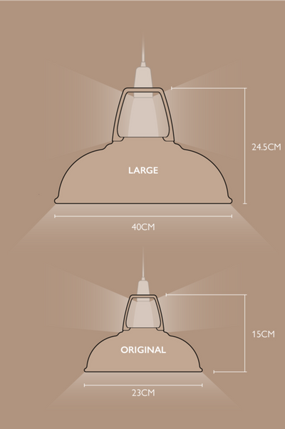 Coolicon Large 1933 Design takpendel E27 - Latte Brown - Messing oppheng-Takpendler-Coolicon-CL02-LTE+SK02-E27-BRS-Lightup.no