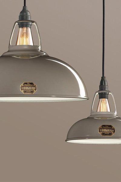 Coolicon Large 1933 Design takpendel E27 - Original Grey - Messing oppheng-Takpendler-Coolicon-CL02-GRY+SK02-E27-BRS-Lightup.no