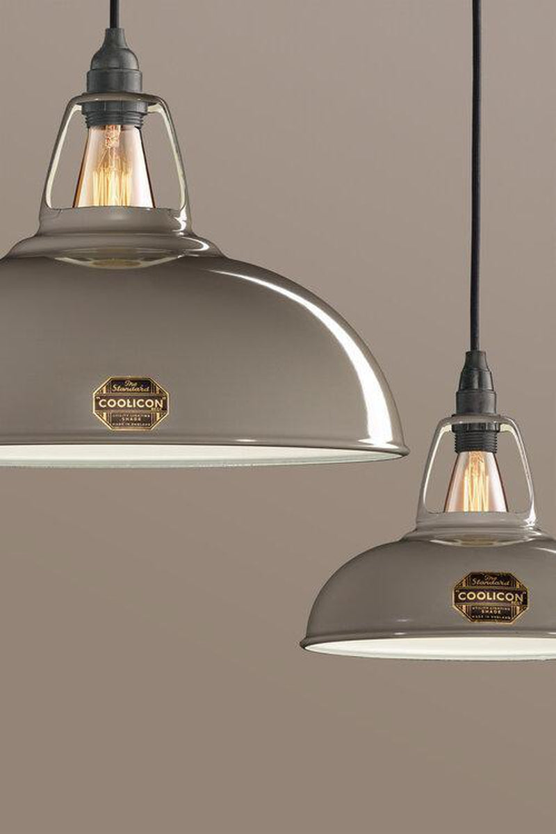 Coolicon Large 1933 Design takpendel E27 - Original Grey - Messing oppheng-Takpendler-Coolicon-CL02-GRY+SK02-E27-BRS-Lightup.no