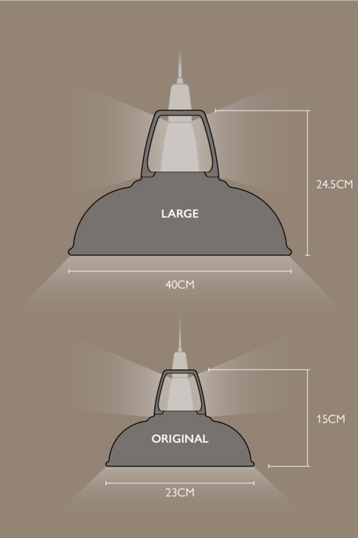 Coolicon Large 1933 Design takpendel E27 - Original Grey - Porselen oppheng-Takpendler-Coolicon-CL02-GRY+SK02-E27-POR-Lightup.no