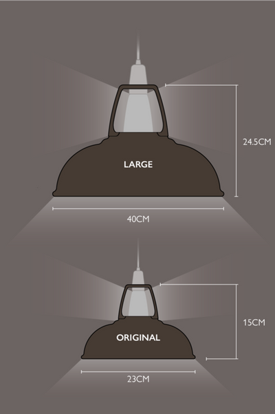 Coolicon Large 1933 Design takpendel E27 - Pewter - industrielt oppheng-Takpendler-Coolicon-CL02-PEW+SK02-E27-IND-Lightup.no