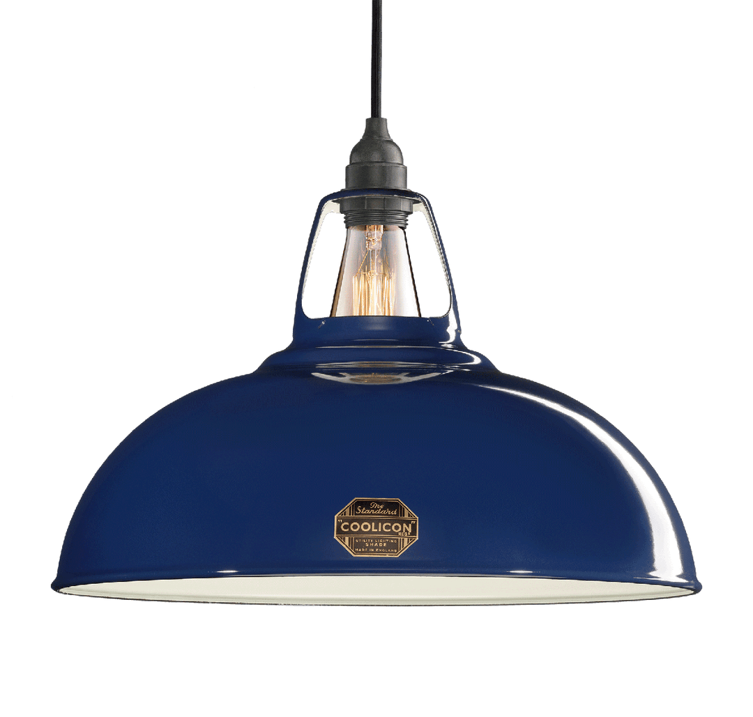 Coolicon Large 1933 Design takpendel E27 - Royal Blue - Porselen oppheng-Takpendler-Coolicon-CL02-BLU+SK02-E27-POR-Lightup.no