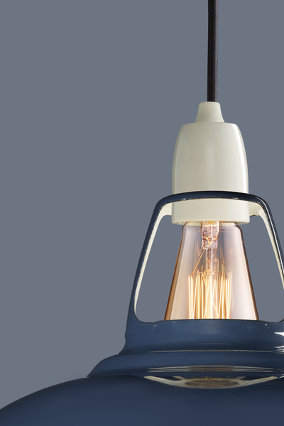 Coolicon Large 1933 Design takpendel E27 - Selvedge - Porselen oppheng-Takpendler-Coolicon-CL02-SEL+SK02-E27-POR-Lightup.no