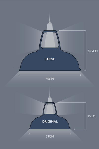 Coolicon Large 1933 Design takpendel E27 - Selvedge - Porselen oppheng-Takpendler-Coolicon-CL02-SEL+SK02-E27-POR-Lightup.no