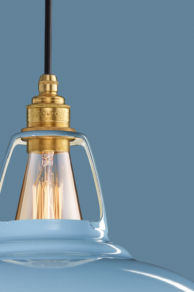 Coolicon Large 1933 Design takpendel E27 - Sky Blue - Messing oppheng-Takpendler-Coolicon-CL02-SKY+SK02-E27-BRS-Lightup.no