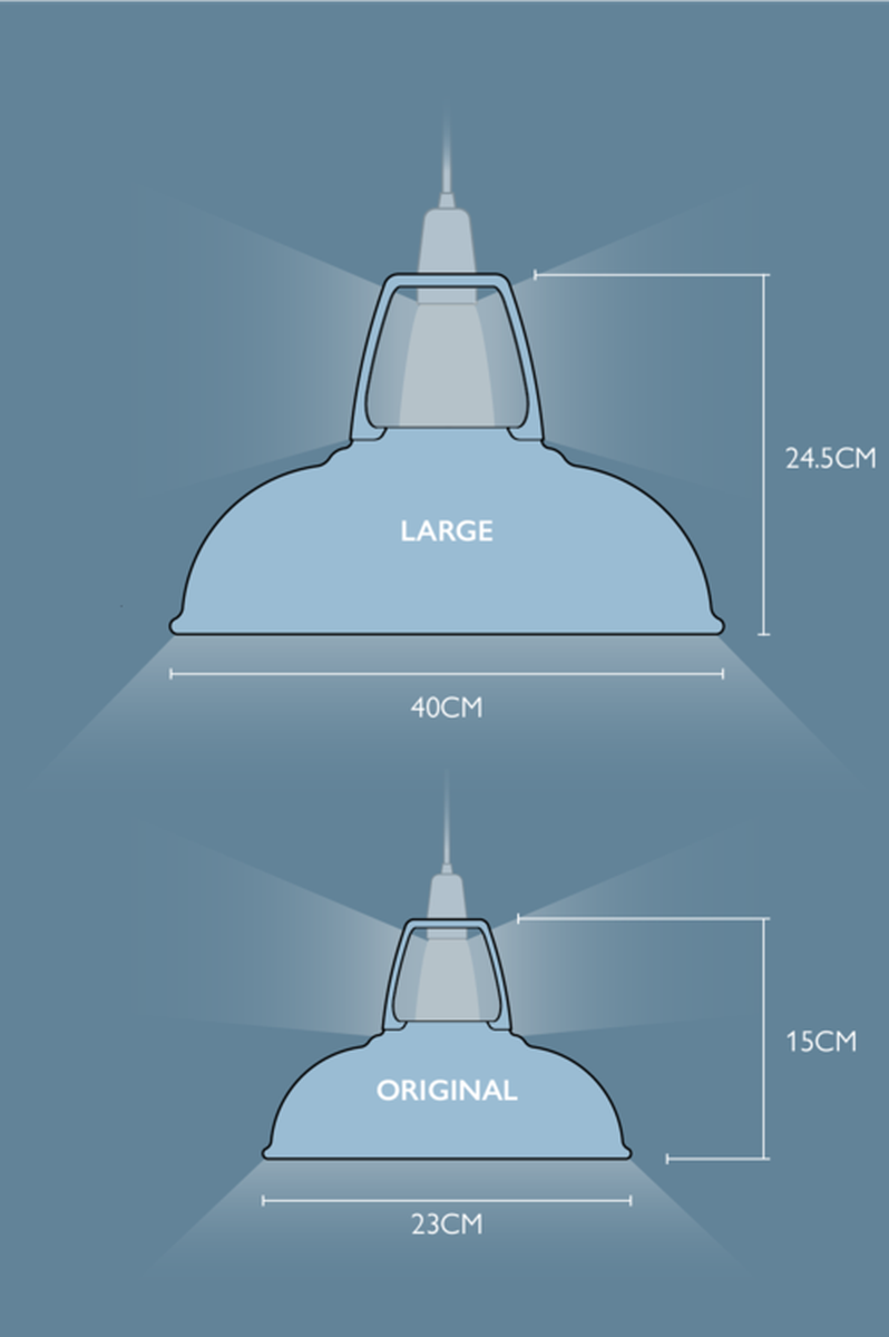 Coolicon Large 1933 Design takpendel E27 - Sky Blue - Messing oppheng-Takpendler-Coolicon-CL02-SKY+SK02-E27-BRS-Lightup.no