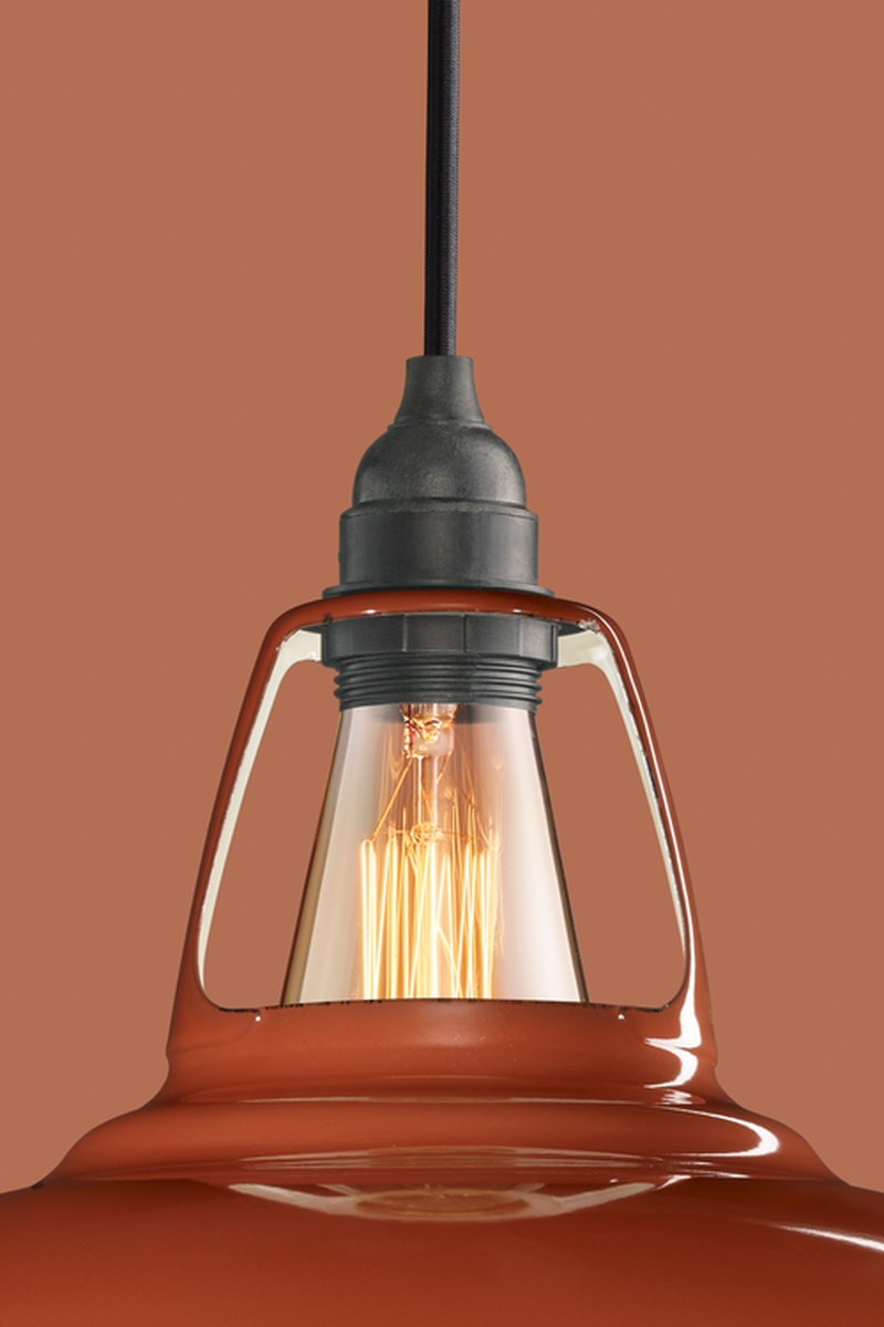 Coolicon Large 1933 Design takpendel E27 - Terracotta - Industrielt oppheng-Takpendler-Coolicon-CL02-TER+SK02-E27-IND-Lightup.no