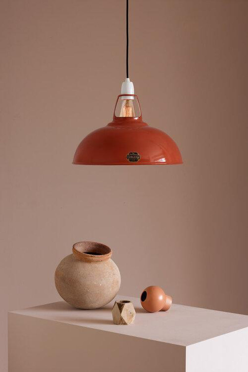 Coolicon Large 1933 Design takpendel E27 - Terracotta - Messing oppheng-Takpendler-Coolicon-CL02-TER+SK02-E27-BRS-Lightup.no