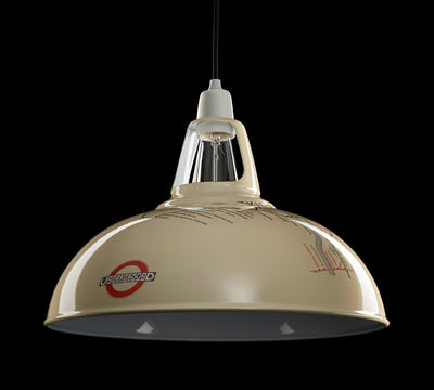 Coolicon Large Northern Line 1933 Design Map Outside takpendel E27 - Classic Cream - Industrielt oppheng-Takpendler-Coolicon-UND-CL02-CRM-MAP+SK02-E27-IND-Lightup.no