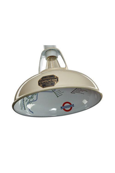 Coolicon Northern Line 1933 Design Map Inside takpendel E14 - Classic Cream - Industrielt oppheng-Takpendler-Coolicon-UND-CL01-CRM+SK01-E14-IND-Lightup.no