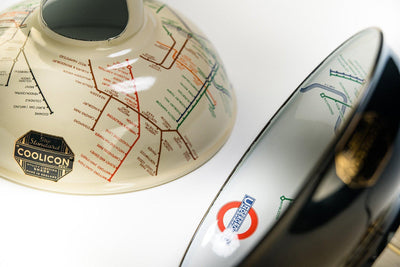 Coolicon Northern Line 1933 Design Map Inside takpendel E14 - Svart - Porselen oppheng-Takpendler-Coolicon-UND-CL01-BLK+SK01-E14-POR-Lightup.no