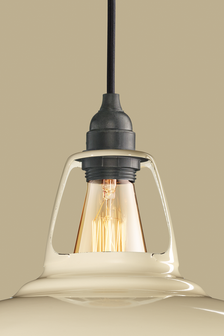 Coolicon Orginal 1933 Design takpendel E14 - Classic Cream - Industrielt oppheng-Takpendler-Coolicon-CL01-CRM+SK01-E14-IND-Lightup.no