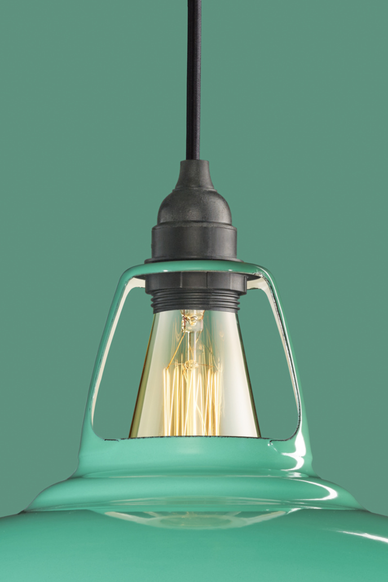 Coolicon Orginal 1933 Design takpendel E14 - Fresh Teal - Industrielt oppheng-Takpendler-Coolicon-CL01-TEL+SK01-E14-IND-Lightup.no