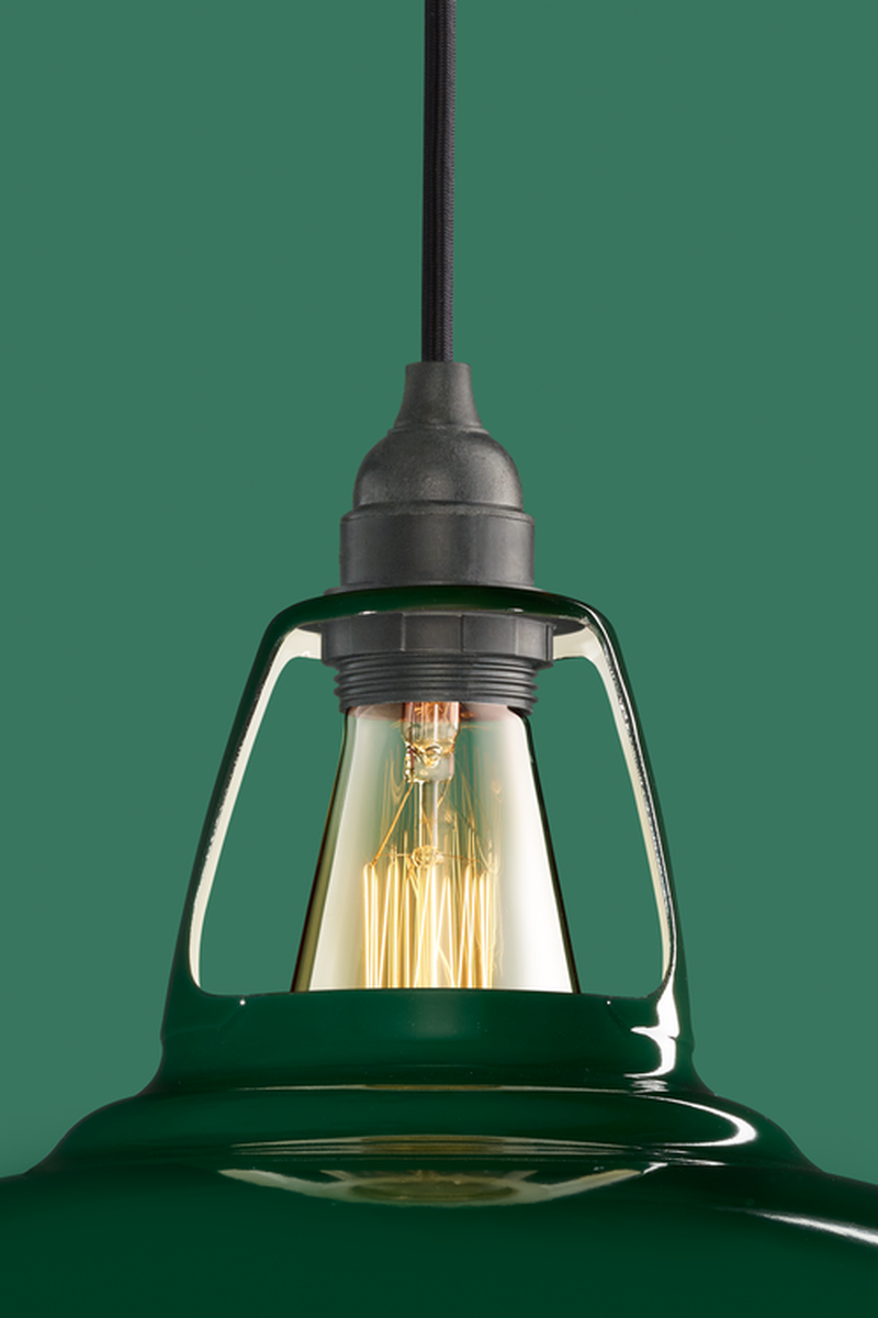 Coolicon Orginal 1933 Design takpendel E14 - Original Green - Industrielt oppheng-Takpendler-Coolicon-CL01-GRN+SK01-E14-IND-Lightup.no