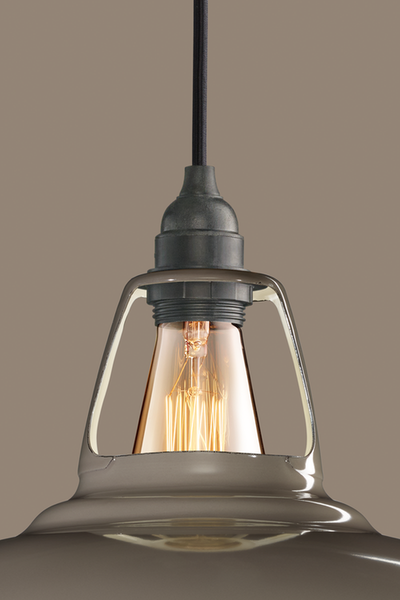 Coolicon Orginal 1933 Design takpendel E14 - Original Grey - Industrielt oppheng-Takpendler-Coolicon-CL01-GRY+SK01-E14-IND-Lightup.no