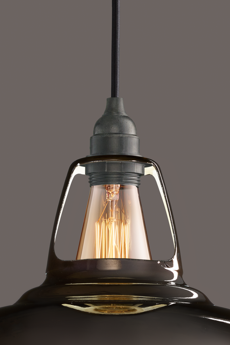Coolicon Orginal 1933 Design takpendel E14 - Pewter - Industrielt oppheng-Takpendler-Coolicon-CL01-PEW+SK01-E14-IND-Lightup.no