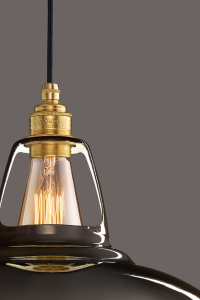 Coolicon Orginal 1933 Design takpendel E14 - Pewter - Messing oppheng-Takpendler-Coolicon-CL01-PEW+SK01-E14-BRS-Lightup.no