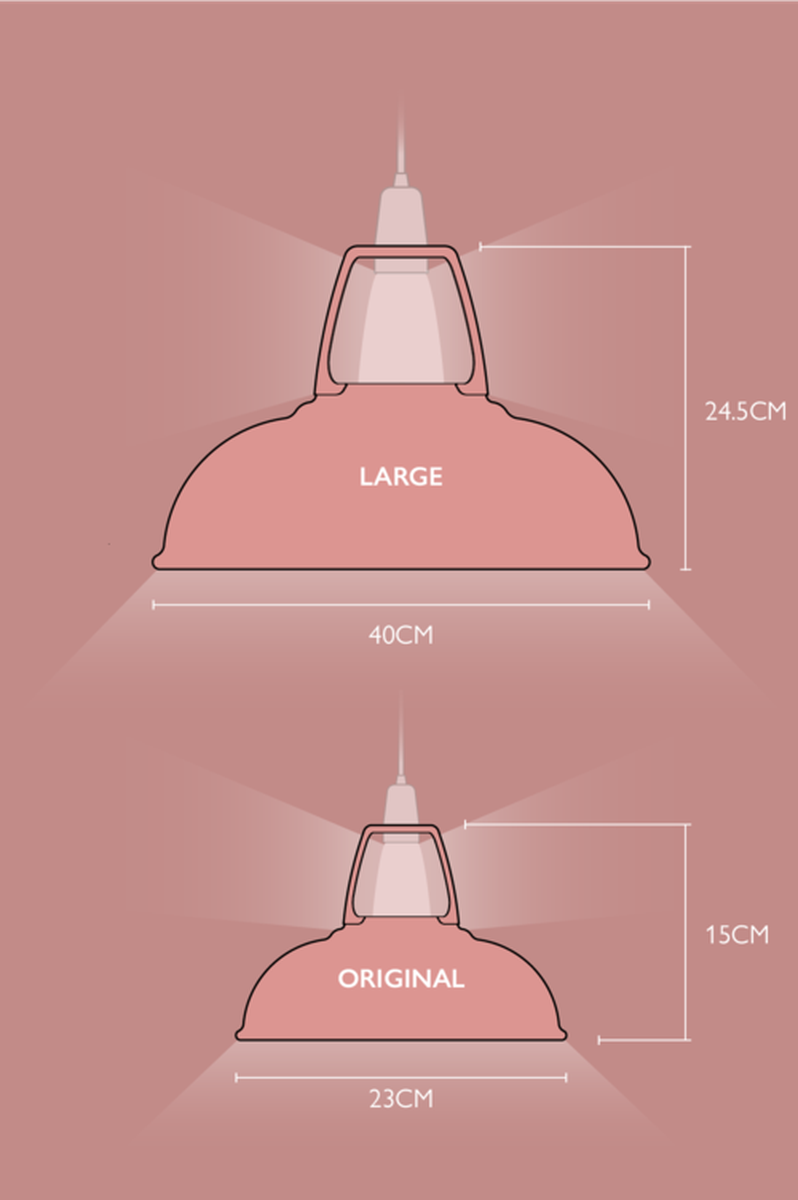 Coolicon Orginal 1933 Design takpendel E14 - Powder Pink- Industrielt oppheng-Takpendler-Coolicon-CL01-PNK+SK01-E14-IND-Lightup.no