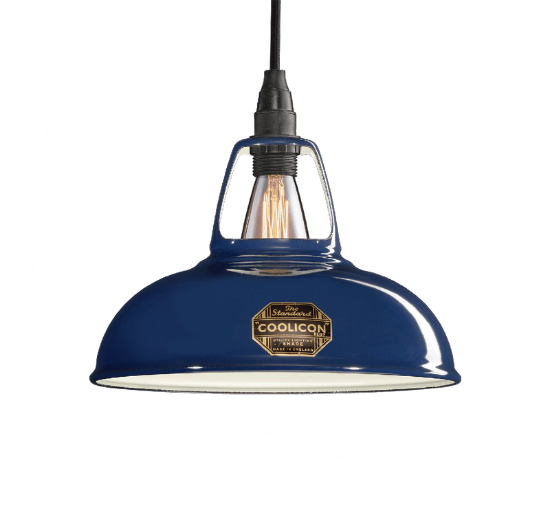 Coolicon Orginal 1933 Design takpendel E14 - Royal Blue - Industrielt oppheng-Takpendler-Coolicon-CL01-BLU+SK01-E14-IND-Lightup.no