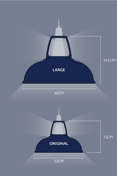 Coolicon Orginal 1933 Design takpendel E14 - Royal Blue - Industrielt oppheng-Takpendler-Coolicon-CL01-BLU+SK01-E14-IND-Lightup.no