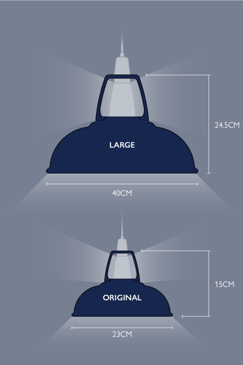 Coolicon Orginal 1933 Design takpendel E14 - Royal Blue - Industrielt oppheng-Takpendler-Coolicon-CL01-BLU+SK01-E14-IND-Lightup.no