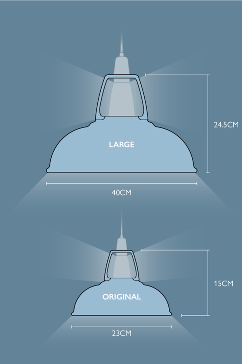 Coolicon Orginal 1933 Design takpendel E14 - Sky Blue - Messing oppheng-Takpendler-Coolicon-CL01-SKY+SK01-E14-BRS-Lightup.no